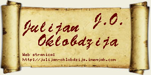 Julijan Oklobdžija vizit kartica